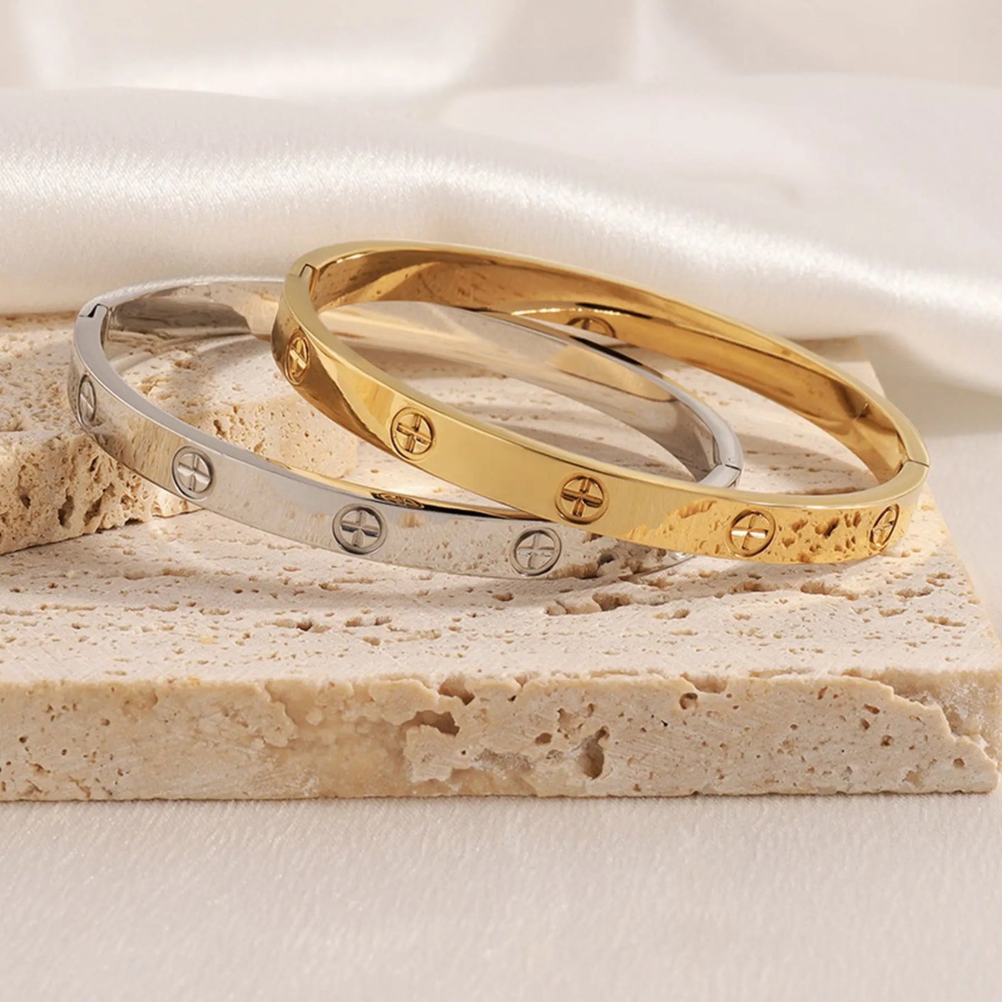 Cross Bracelet Gold and Silver