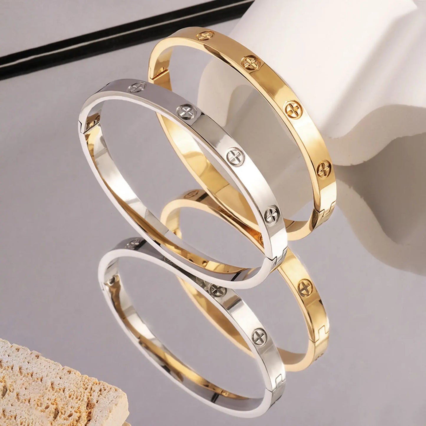 Cross Bracelet Gold and Silver
